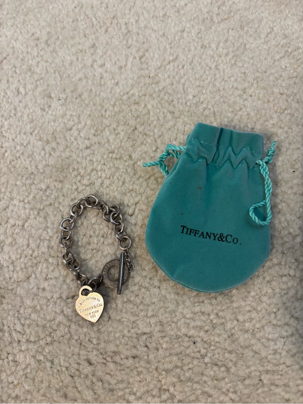 Tiffany & Co. Silver Heart Toggle Bracelet